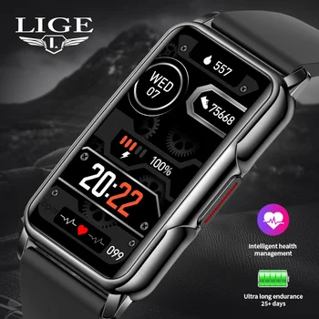 LIGE Новые смарт-часы Для мужчин, сообщения об измерении артериального давления, Напоминание, Водонепроницаемые Спортивные Женские Умные часы для Android iOS
