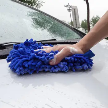 Полезная рукавица для чистки С высоким водопоглощением Компактный инструмент для чистки автомобильных стекол от пыли, Перчатка для мытья Синели, перчатка 1шт