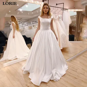 Свадебное платье LORIE A Line, атласное платье невесты, сексуальные свадебные платья Vestido de novia с открытой спиной