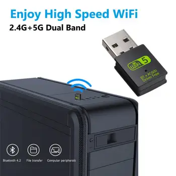RYRA 2 В 1 Wifi Bluetooth 5G 2,4 G Двухдиапазонная Беспроводная Сетевая карта 600 Мбит/с USB WIFI Адаптер Приемник Точка доступа Передатчик ПК Lapt