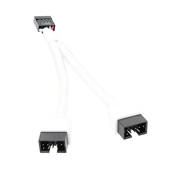 USB 2.0 9Pin Кабель-разветвитель Удлинитель от 1 до 2 с экранированием Улучшает передачу данных
