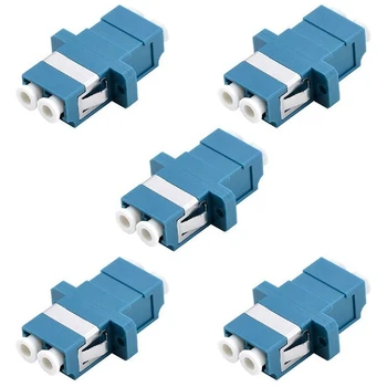 Оптоволоконный адаптер LC-типа - Двухшпиндельный однорежимный соединитель LC-типа - 5 шт. в упаковке - синий