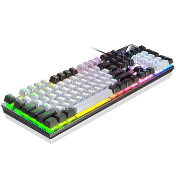 Набор игровых клавиатур проводная RGB подсветка, цветовая клавиатура, USB подсветка, 104 клавиши эргономики, игровая клавиатура для ПК, ноутбука