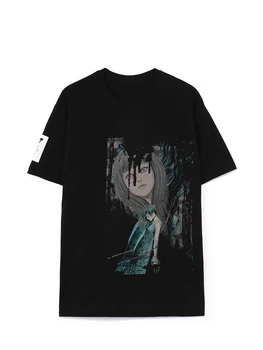 Футболка Унисекс в темном стиле с коротким рукавом, футболки yohji yamamoto, топы, свободные футболки оверсайз с круглым вырезом, одежда под рубашку