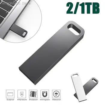 1 шт. Мини Высокоскоростной USB 3,0, 1 ТБ/2 ТБ, Металлическая ручка, USB-накопитель, флэш-накопитель, USB U-диск