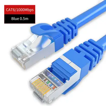 0,5 м 1 м 1,5 м 2 м 5 м Высококачественный сетевой кабель RJ-45 Cat6 Ethernet LAN 100 М/1000 Мбит/с Сетевой кабель CAT6 RJ45 Ethernet
