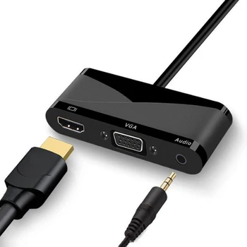 4 в 1 USB 3.1 USB C Type C к HDMI 4k VGA 3,5 мм USB 3.0 Аудио кабель-адаптер для ноутбука Macbook Samsung Huawei
