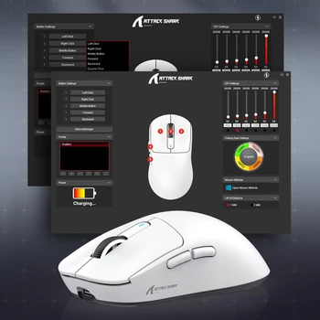 Беспроводная Геймерская мышь 2,4 ГГц, 6 Передач, Регулируемый DPI, 3 Режима, Маленькие Компьютерные Мыши, Совместимые с Bluetooth, для Офиса Киберспортивных игр