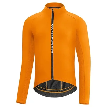 Мужская зимняя велосипедная одежда Gore, толстовка с длинными рукавами для велоспорта на открытом воздухе, плюшевое теплое пальто, плюшевый топ, толстовка для гоночного велосипеда