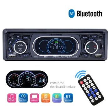 1-Din Встроенный Bluetooth Автомобильный MP3-плеер Аудио Двойной USB TF AUX FM-приемник LCD MP3 Автоматический Музыкальный Плеер Пульт Дистанционного Управления SWM-8809