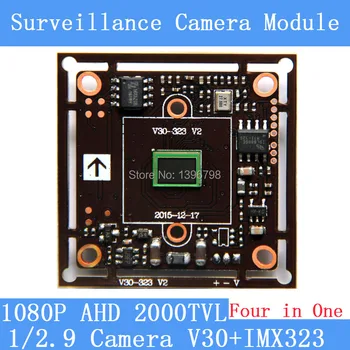 Печатная плата модуля камеры видеонаблюдения 2MP1920 * 1080 AHD 1080P, 1/2.9 CMOS Четыре в одном IMX323 + V30 2000TVL печатная плата PAL/NTSC опционально