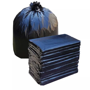 Сверхтолстый черный сверхпрочный мусор для хранения листьев на газонах, строительных отходов во дворе Используйте Очень большие мешки для мусора
