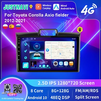 JUSTNAVI Android 10,0 Автомобильный Радиоприемник Для Toyota Corolla Axio fielder 2012-2021 GPS Navi Мультимедийный Плеер Стерео Carplay No 2 Din DVD