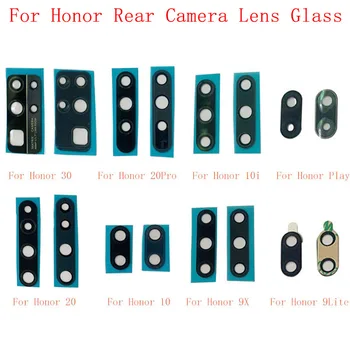 2 шт. Заднее стекло объектива камеры Для Huawei Honor 30 20 Pro 20 10i 10 9X Play 9 Lite Замена стеклянного объектива камеры Ремонт