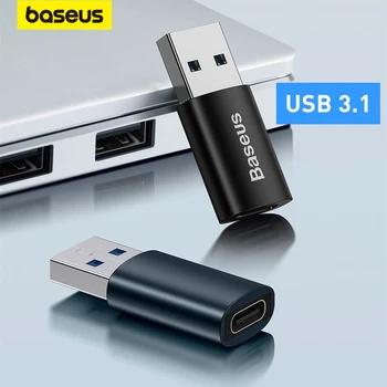 Baseus USB C Адаптер OTG USB-C Разъем Micro USB Type-C Адаптер Женский Конвертер Для Macbook Samsung S20 USBC OTG Разъем
