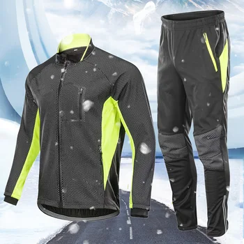 Мужской Велосипедный костюм для велоспорта, зимний теплый, защищающий от падения, от холода, от ветра, Дорожная Мотоциклетная куртка, Лыжные виды спорта на открытом Воздухе, Бег
