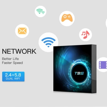 2023 Smart T95 телеприставка Четырехъядерный 5G WiFi 2 + 16 ГБ 4 + 32 ГБ 4 + 64 ГБ H616 HD 6K Сетевой плеер Android 10,0 TV BOX Медиаплеер