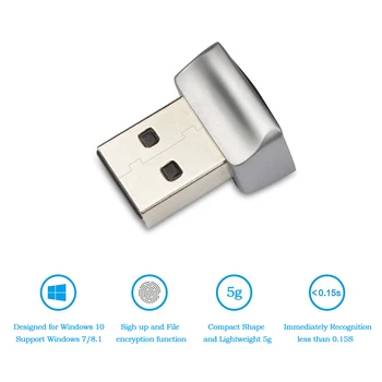 USB-модуль считывания отпечатков пальцев для Windows 7 8 10 11, Биометрический сканер, замок для ноутбуков, ПК, модуль разблокировки отпечатков пальцев