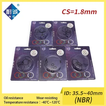 Толщина CS 1,8 мм ID 35.5/36.5/37.5/38.5/ 40 мм Уплотнительное кольцо из нитриловой резины NBR в штучной упаковке Водонепроницаемое маслостойкое