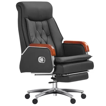 Массажное кресло KINNLS Cameron Из натуральной Кожи, Офисное кресло для руководителей, Эргономичный Домашний стул, полностью откидывающийся