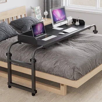 Компьютерный стол для ноутбука, портативный складной стол, поперечная кровать, регулируемая по высоте и подвижная подъемная прикроватная тумбочка, Офисная мебель для дома