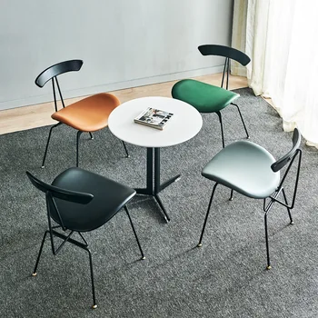 Скандинавский ретро-железный художественный обеденный стул, Кофейный стул, роскошный гостиничный стул, стул в индустриальном стиле, легкий простой стул для макияжа
