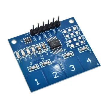 Новый 4-канальный цифровой сенсорный датчик, емкостный модуль переключения, кнопка для Arduino TTP224