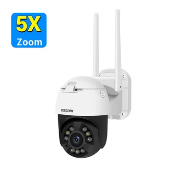ESCAM QF558 5MP 5X Zoom Onvif Полноцветная IP-Купольная Камера Ночного Видения AI Humanoid Motion Detection Домашний Монитор Безопасности