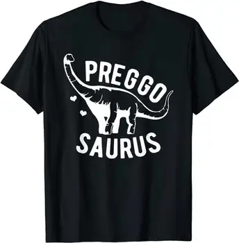 Забавная футболка с объявлением о беременности Preggo Saurus