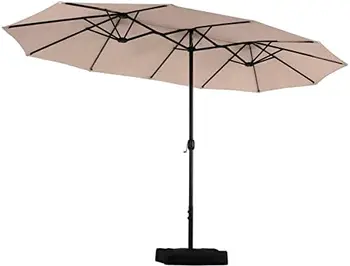 Уличный зонт Ft, двусторонний, очень большой рыночный зонт с рукояткой, основание в комплекте