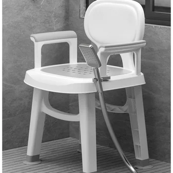 Сиденье для ванны Специально для инвалидов, стул для ванной комнаты, безопасное и стабильное Кресло для ванны для пожилых людей, Противоскользящая накладка для ног, Дренажное кресло для душа