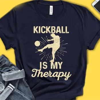 Кикбол-это моя терапия, ретро футболки, подарочные футболки для игроков в кикбол, Походные футболки для игроков в тарелки, Унисекс, винтажные футболки с надписями в виде сердца