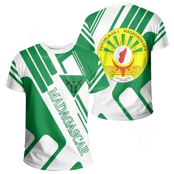 Значок африканского региона Того, летняя футболка с короткими рукавами и круглым вырезом, одежда в мадагаскарском стиле, повседневный спортивный топ с 3D-печатью