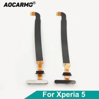 Aocarmo Для Sony Xperia 5/X5 J8210 J9210 Выключатель Питания Кнопка Датчика Отпечатков пальцев Touch ID Замена Ленточного Гибкого кабеля