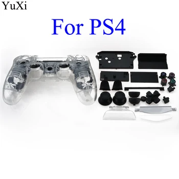 YuXi Прозрачный Сменный Корпус, Передняя часть корпуса, Протектор контроллера для PS4 Контроллер PS4 JDS-001