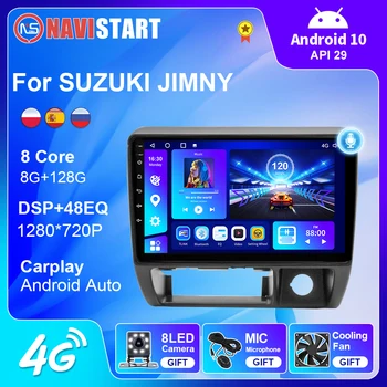 NAVISTART T10 Автомагнитола для SUZUKI JIMNY 1998-2004 Android 10 4G WIFI Android Auto Carplay GPS Навигация Без DVD плеера 2 Din