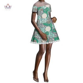 Летняя женская одежда с кружевным краем, платья традиционного африканского дизайна, Винтажный халат Bazin Длиной до колен, Женская одежда больших размеров Wy9382