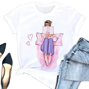 Модная футболка с коротким рукавом и цветочным принтом для девочек, Женская эстетическая одежда Harajuku Y2k, топы, Готическая футболка