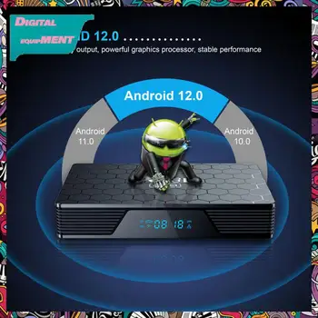 Android 12 Smart Tv Box нового поколения с беспроводной технологией воспроизведения 4k медиаплеер Наслаждайтесь изображением высокой четкости дома.