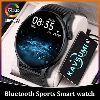 2023 Модные умные часы Для мужчин, спортивный пульсометр с AMOLED-экраном, Bluetooth, часы для вызова IP68, водонепроницаемые смарт-часы для Huawei
