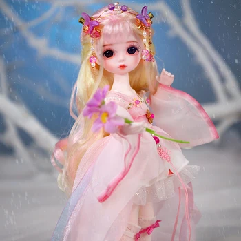 DBS Dream Fairy 1/6 BJD индивидуальный макияж 28 см Механическая Совместная кукла полный комплект с одеждой, обувью, головным убором, кукла для девочек 