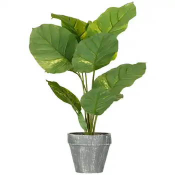 Искусственное растение Филодендрон Серого цвета, Вымытое, Плантаторный Горшок, Грелка для ног, Водяная грелка, Грелка для менструального цикла.