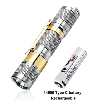 Lumintop TOOL AA2.0 Титановый светодиодный фонарик Cree XP-L 650LM Перезаряжаемый EDC Mini Torch Light от батареи 14500 для самообороны
