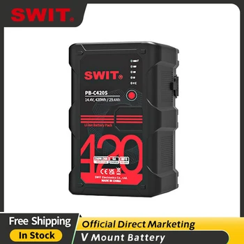 Аккумулятор SWIT PB-C420S большой емкости с V-образным креплением 420Wh, самый большой в мире V-образный аккумулятор большой емкости