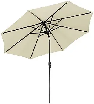 Зонт со светодиодной подсветкой, Стальные ребра зонта Водонепроницаемы для Предотвращения Купания в Саду, в помещении, на открытом воздухе