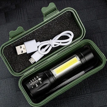 Портативный Перезаряжаемый светодиодный фонарик с зумом XP-G Q5 Flash Light Torch Lantern 3 режима работы Кемпинг Мини Светодиодные рабочие наружные фонари