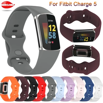 Силиконовый Мягкий смарт-браслет, ремешок для наручных часов Fitbit Charge 5, Смарт-браслет, браслет для часов Charge5, Спортивные аксессуары