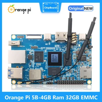 Одноплатный компьютер Orange Pi 5B 4 ГБ оперативной памяти RK3588S 32 ГБ EMMC Wifi-BT Плата Разработки Orange Pi 5 B Работает под управлением Debian Ubuntu Android