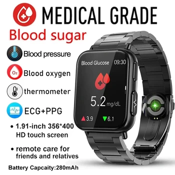 2023 Новые Неинвазивные Смарт-Часы ECG + PPG, Измеряющие уровень сахара в крови, Мужские, Сердечный Ритм, Кислород в Крови, Умные Часы Для Здоровья, Женские, Водонепроницаемые Спортивные Часы