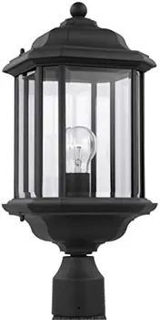 Наружный подвесной светильник Kent с откидным верхом, с одним светом, черный